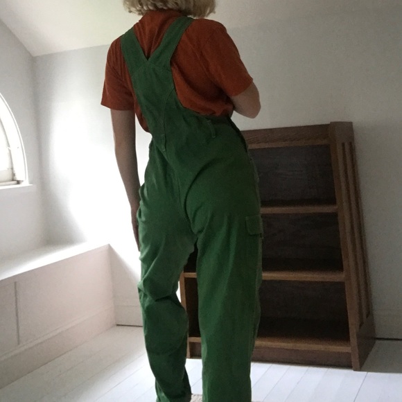 vintage green high waisted overalls - Picture 4 of 5